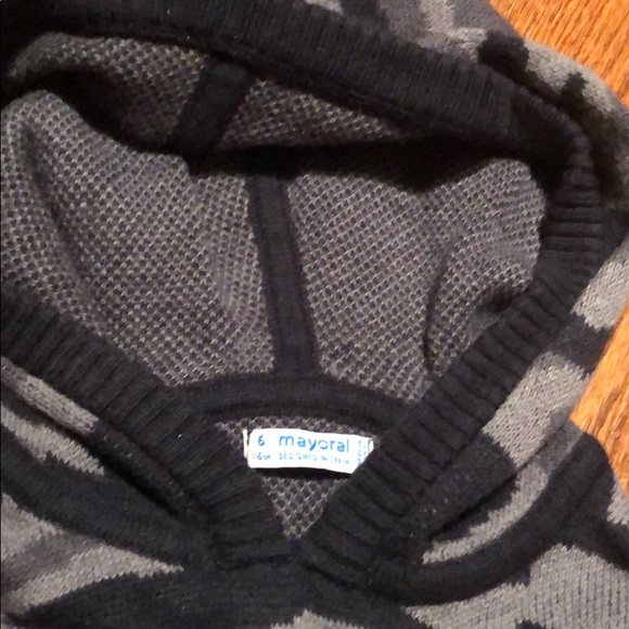EUC - Mayoral Navy Camouflage Hoodie Sweater - Picture 2 of 5